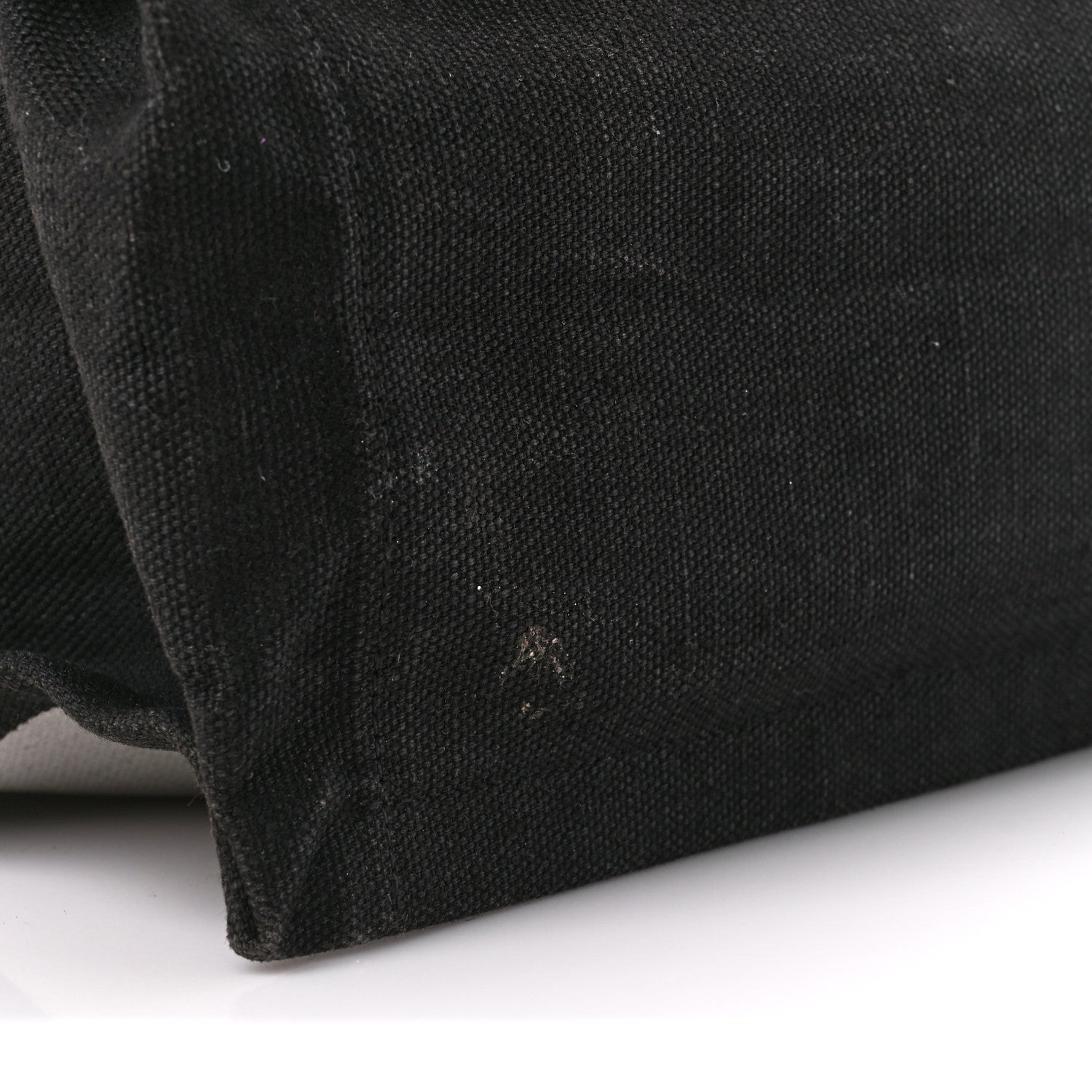 Saint Laurent Linen Calfskin Rive Gauche North South Tote White Black 10 of 10