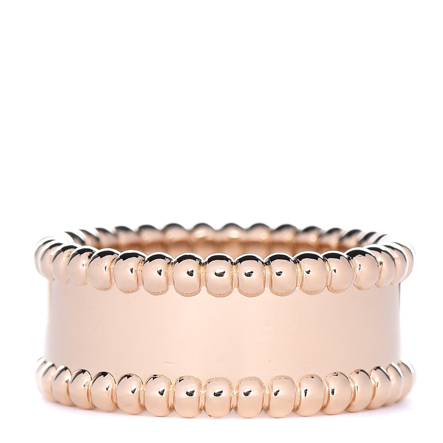 Van Cleef & Arpels 18K Yellow Gold Perlee Signature Ring 47 4.25 3 of 6