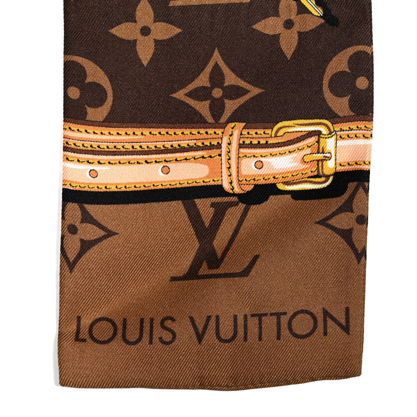 Silk Monogram Confidential Bandeau Brown