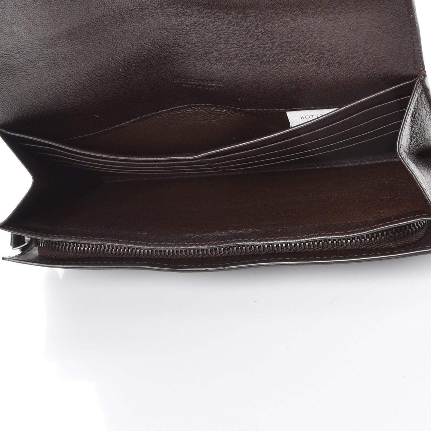 Nappa Intrecciato Continental Wallet Ebano