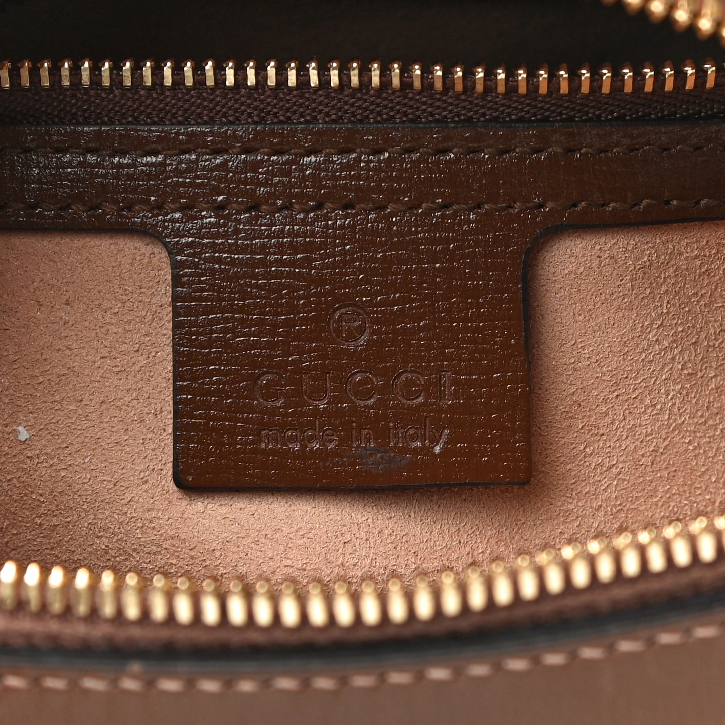 GG Supreme Monogram Small Horsebit 1955 Shoulder Bag Beige Brown Sugar