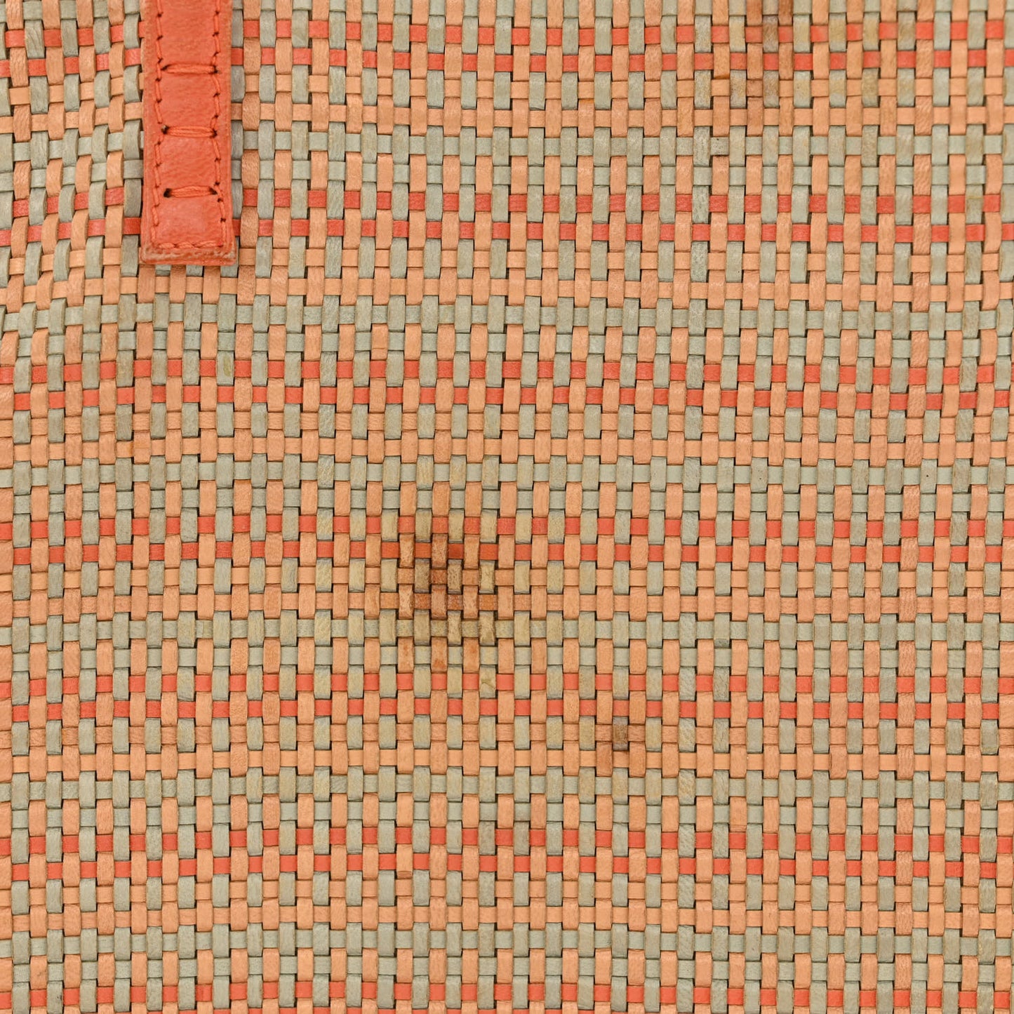 Woven Straw Raffia Roll Tote Orange Multicolor