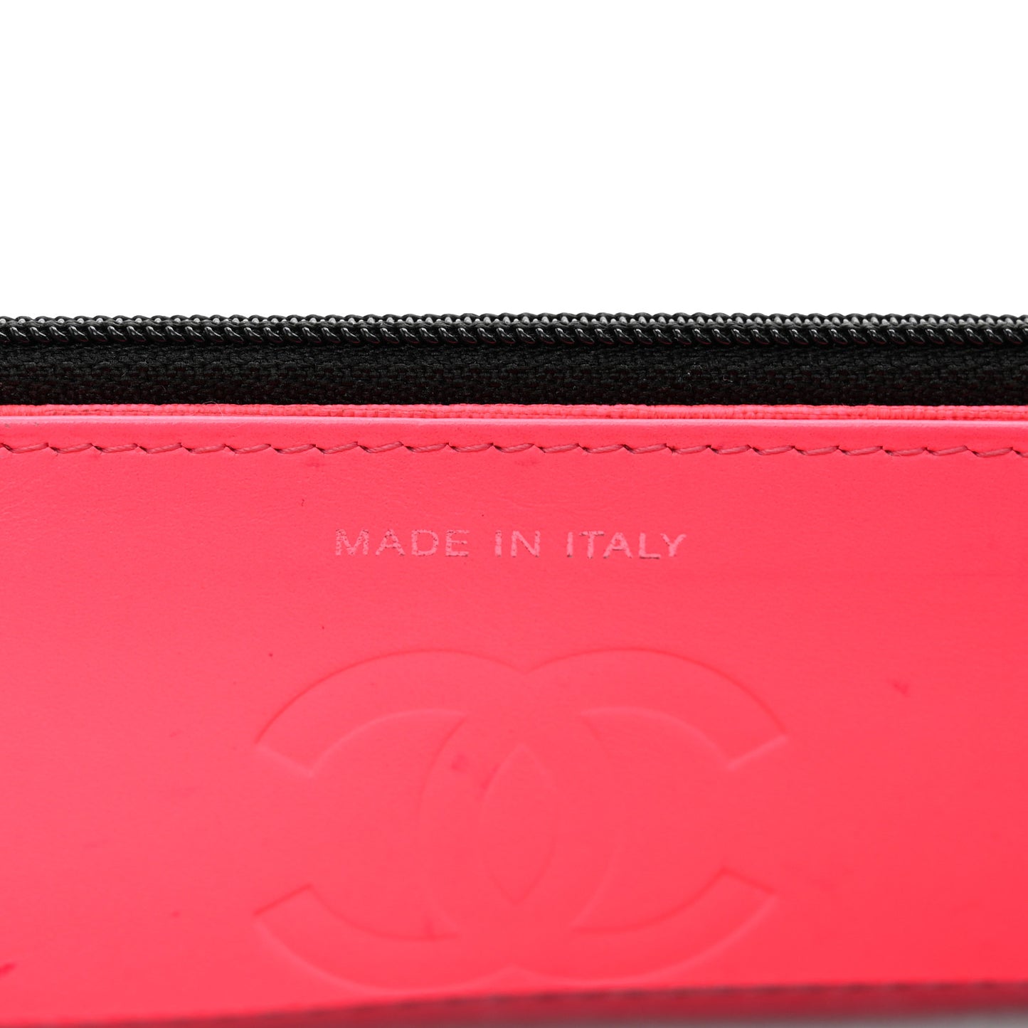 Calfskin Quilted Cambon Wallet on Chain WOC Black
