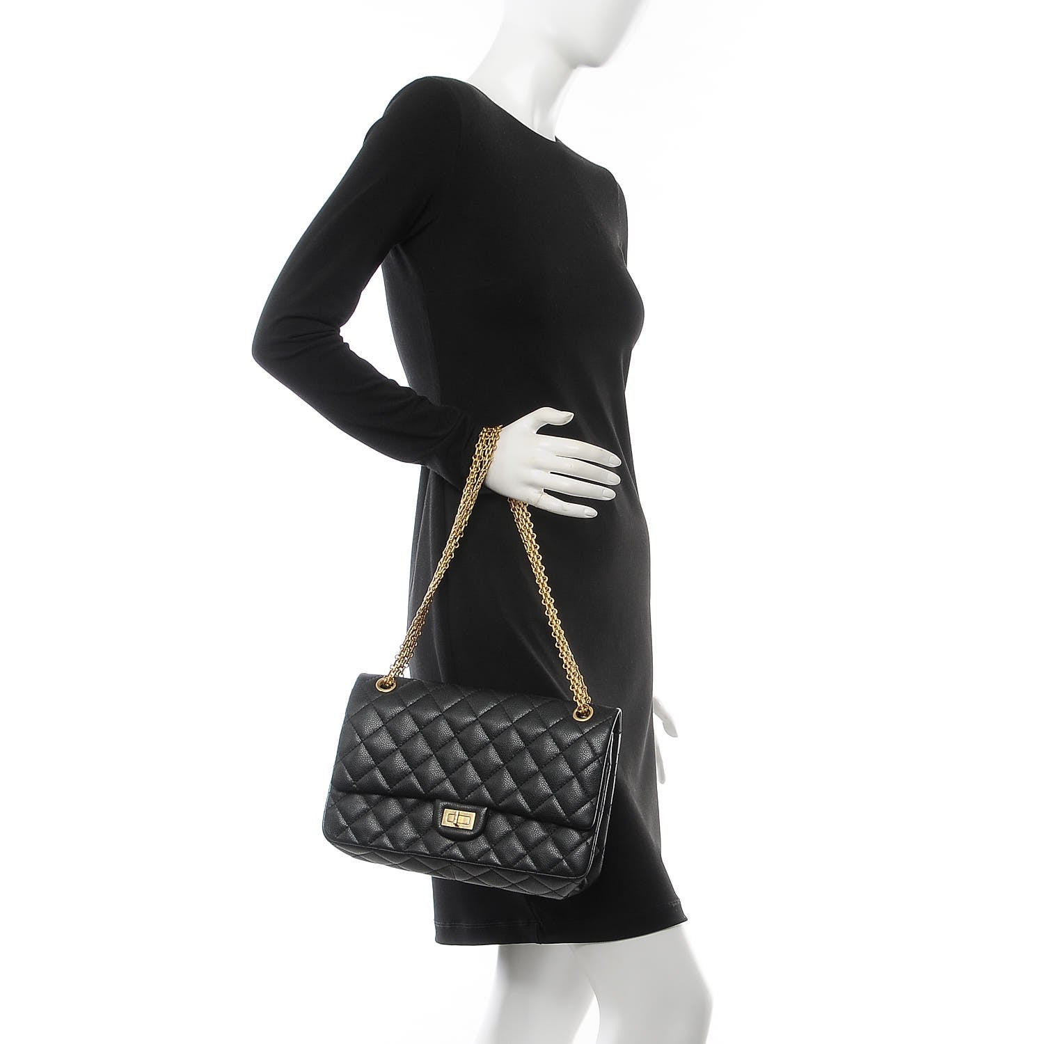Chanel Caviar 2.55 Reissue 226 Flap Black 2 of 11