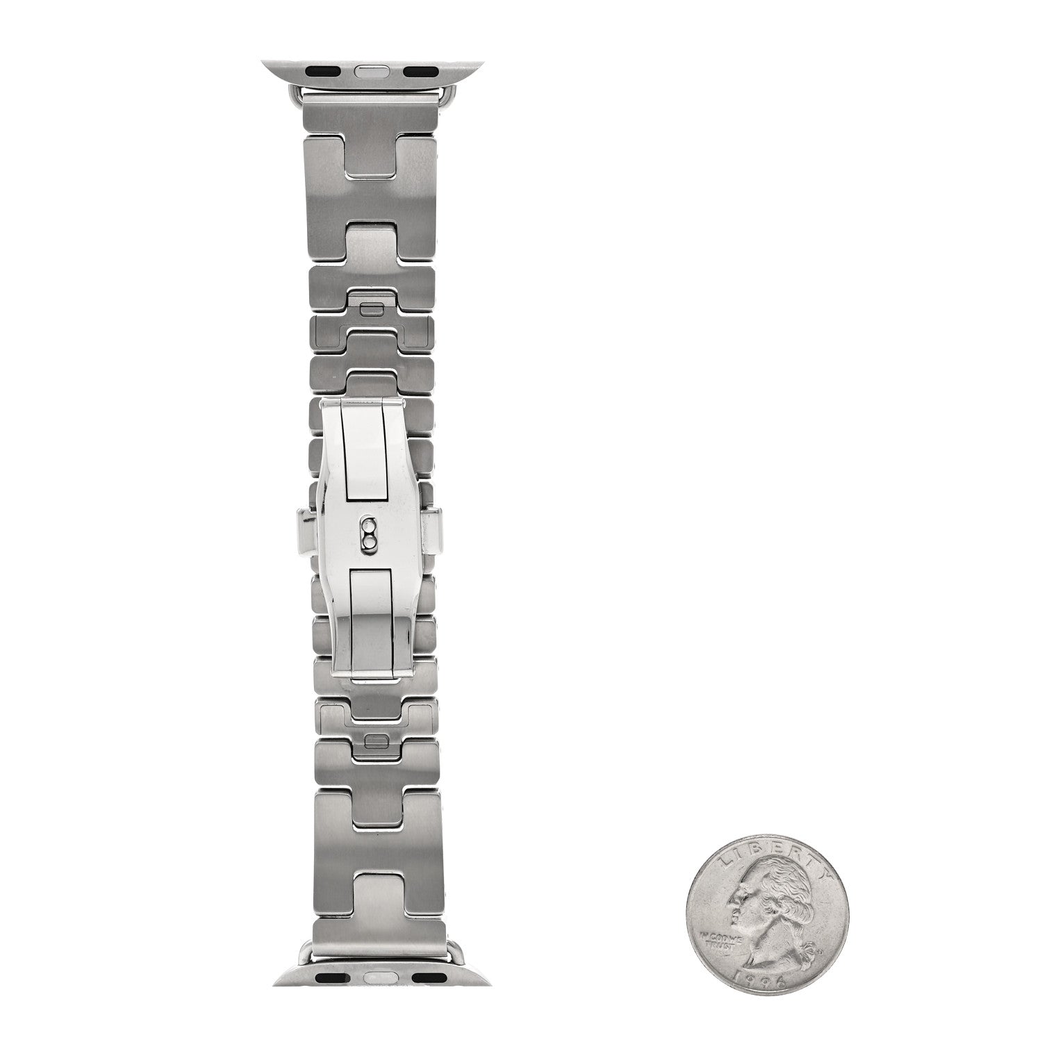 Hermes Stainless Steel 42mm Grand H Apple Watch Single Tour Band Gris 2 of 4