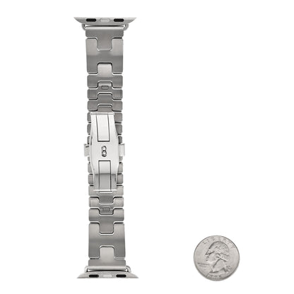 Hermes Stainless Steel 42mm Grand H Apple Watch Single Tour Band Gris 2 of 4