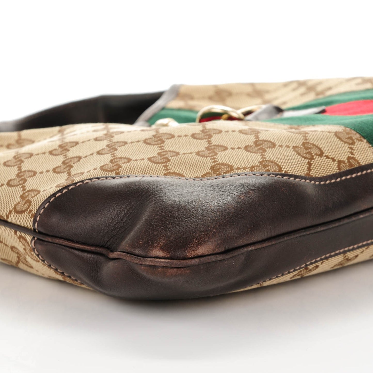 Monogram Web Jackie O Bouvier Hobo Dark Brown