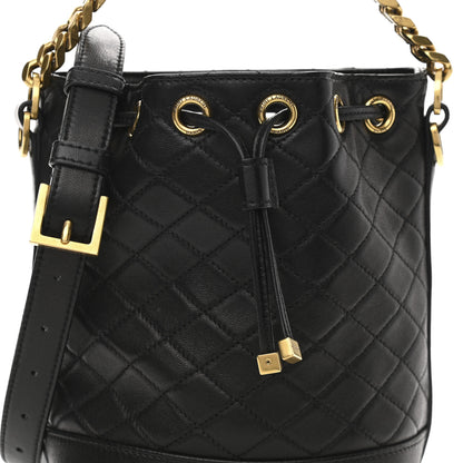 Saint Laurent Lambskin Quilted Small Emmanuelle Bucket Bag Black 8 of 11