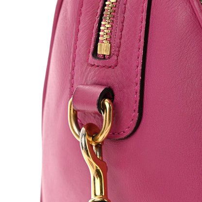 Gucci GG Supreme Monogram Moon Calfskin Small Boston Beige Ebony Hibiscus Red New Rosette 15 of 20