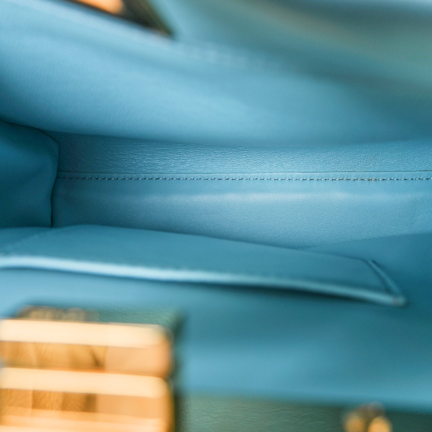 Nappa Lace Up Mini Peekaboo Iconic Satchel Turchese