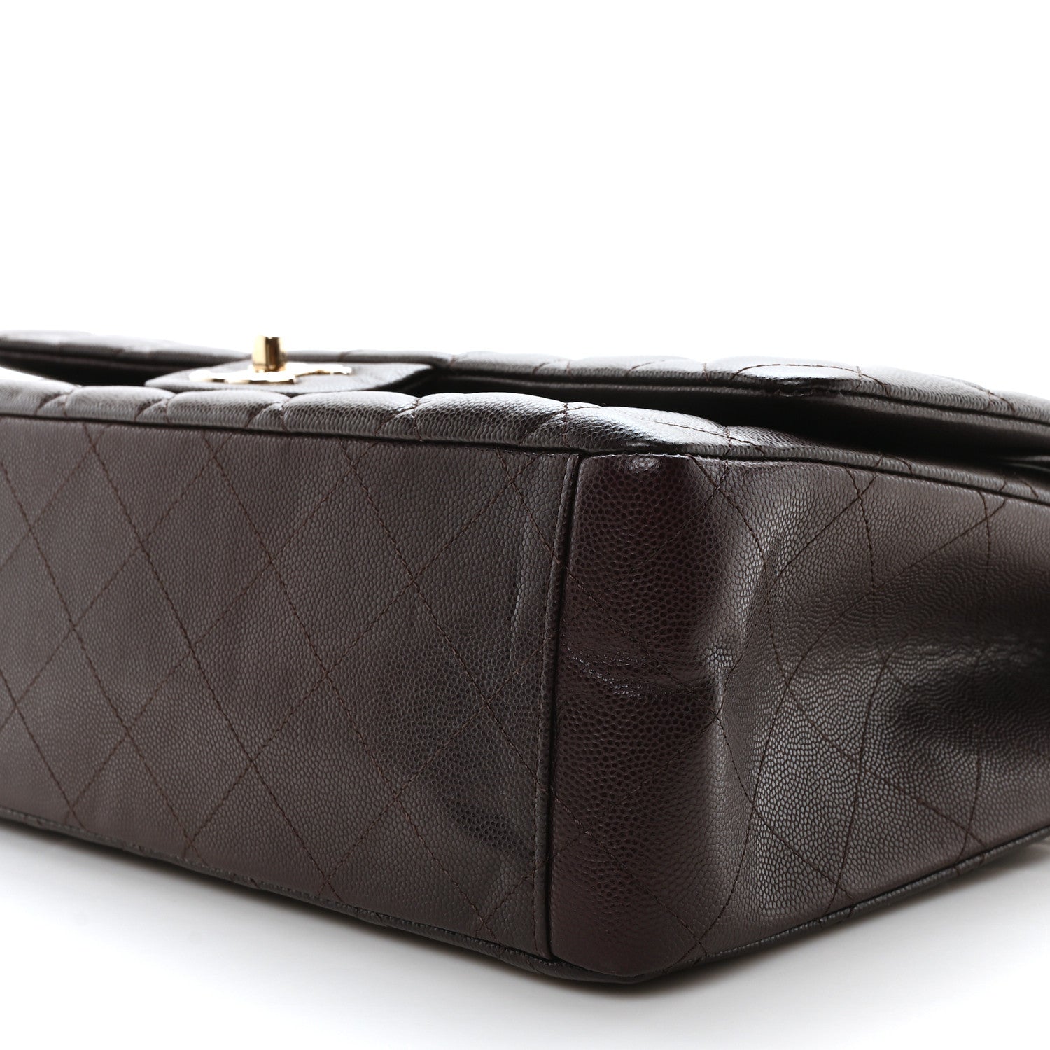 Chanel Caviar Quilted Maxi Double Flap Burgundy 10 of 10