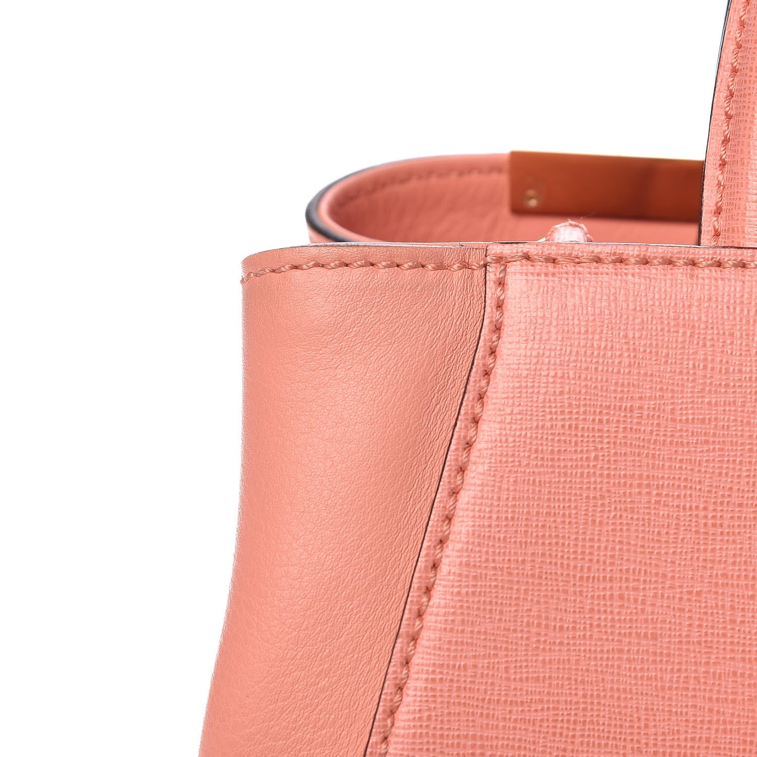 Fendi Vitello Elite Petite 2Jours Tote Pesca 16 of 17