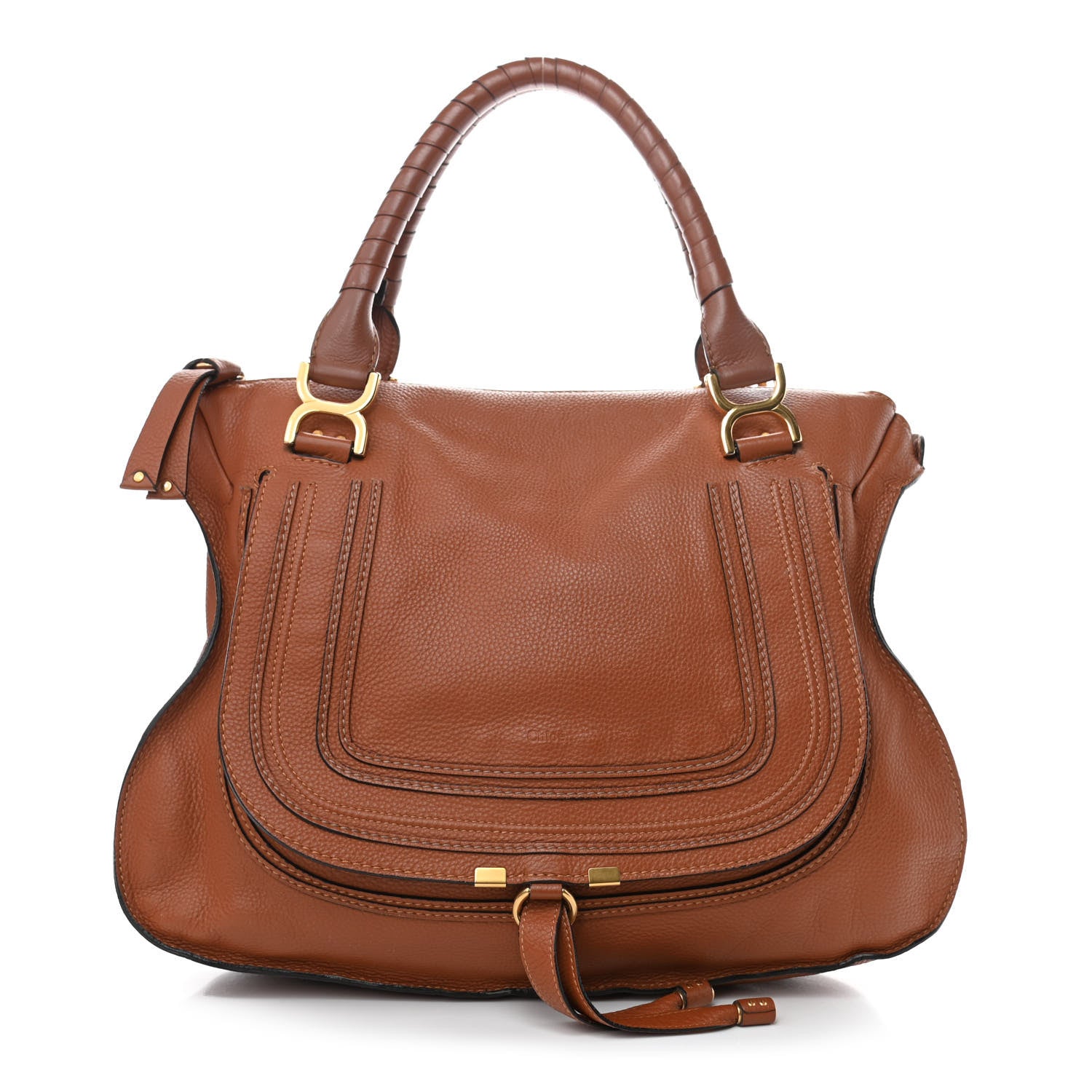 Chloe Calfskin Large Marcie Satchel Tan 1 of 4