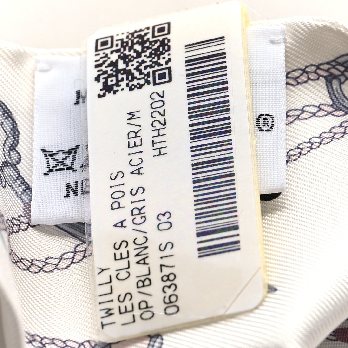 Silk Les Cles A Pois Twilly White Gris Acier
