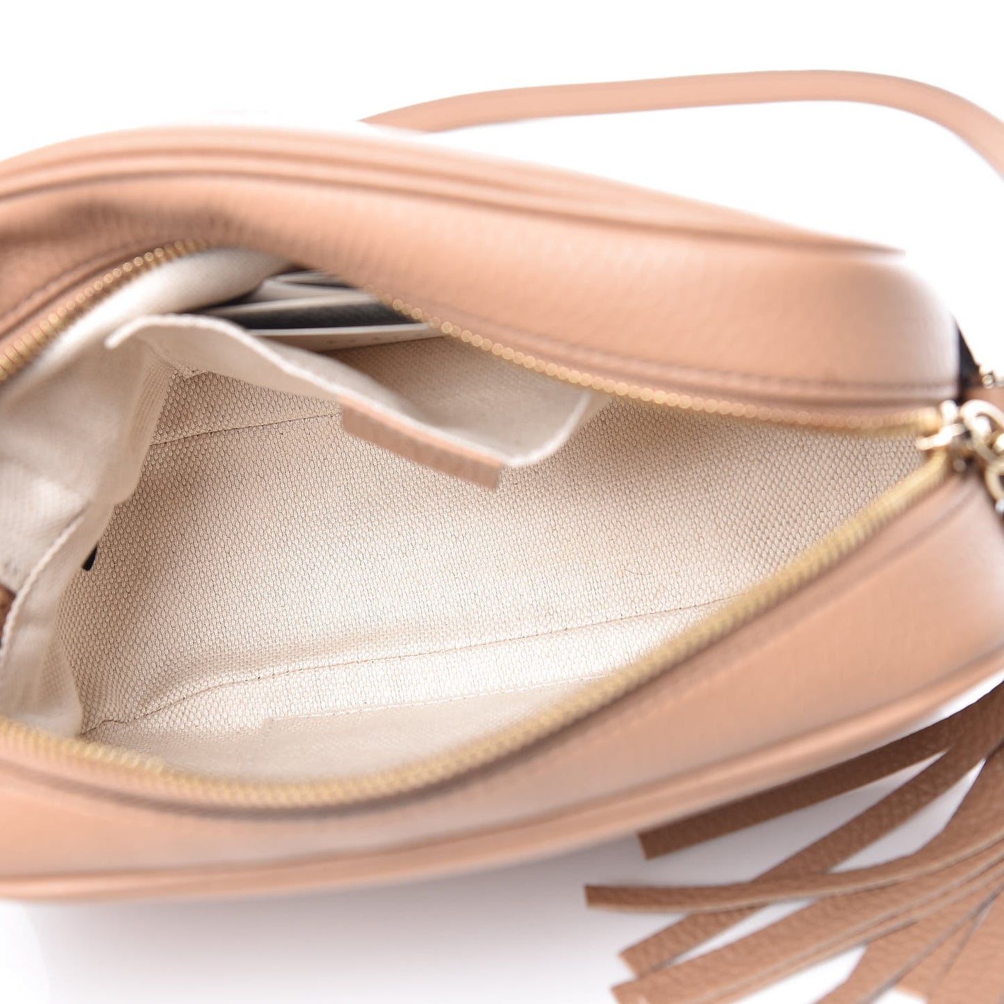 Pebbled Calfskin Small Soho Disco Bag Camelia