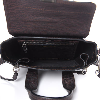 3.1 Phillip Lim 3.1 Metallic Textured Calfskin Mini Pashli Satchel Burgundy 5 of 9
