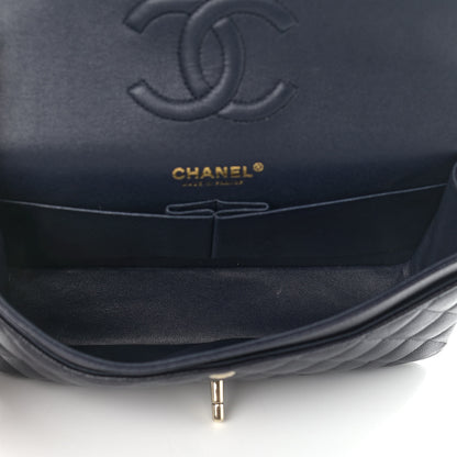 Chanel Caviar Quilted Medium Double Flap Navy 5 of 10