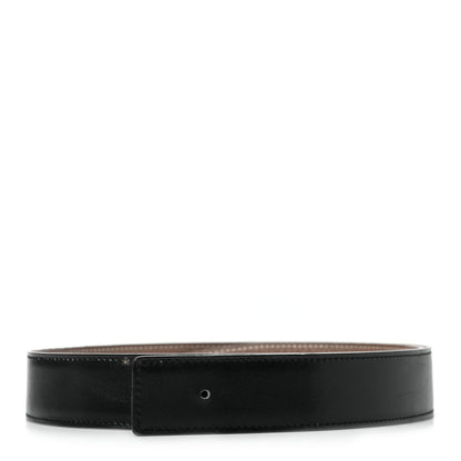 Hermes Box Togo 32mm Belt Strap 80 Black Etoupe 1 of 8