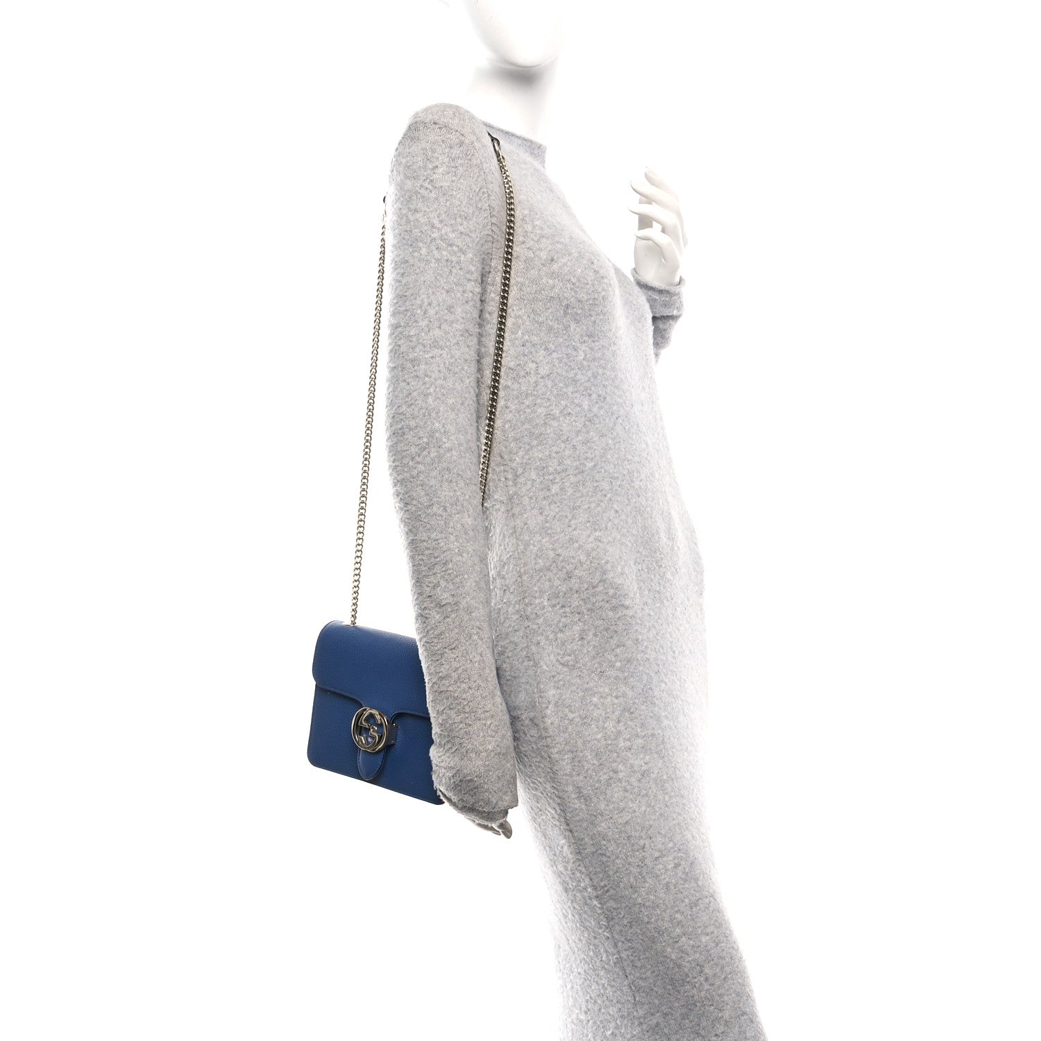 Gucci Dollar Calfskin Small Interlocking G Shoulder Bag Caspian 2 of 12