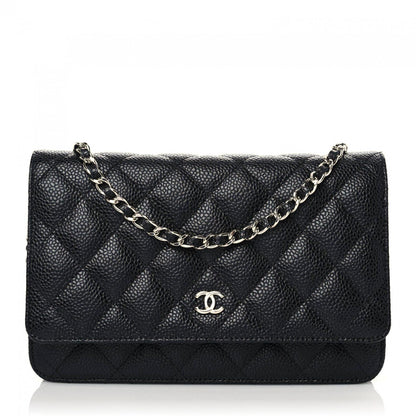 Chanel Caviar Quilted Wallet On Chain WOC Black 1 of 12
