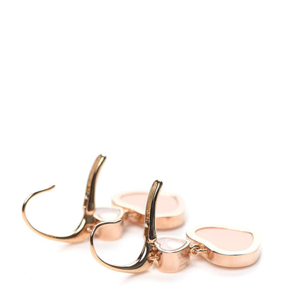 Chopard 18K Rose Gold Diamond Happy Hearts Drop Earrings 3 of 5