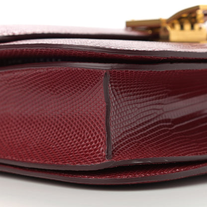 Celine Lizard Medium Classic Box Flap Bag Ruby 9 of 11
