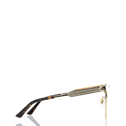 Gucci Round Metal GG0074S Sunglasses Black Gold 3 of 8
