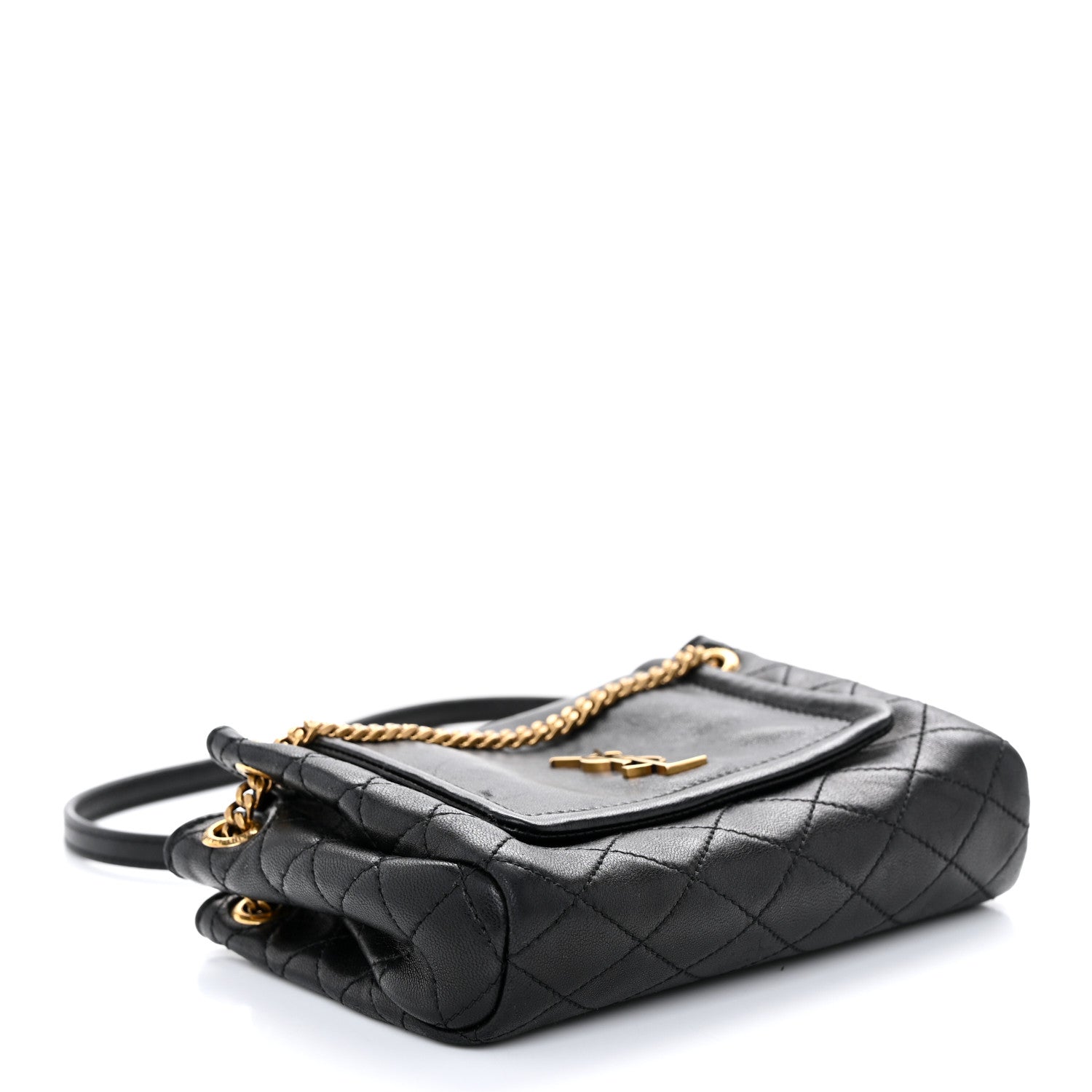 Saint Laurent Lambskin Quilted Monogram Mini Nolita Black 4 of 12