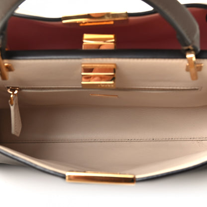 Fendi Vitello Tahiti Burro Bi-Color Medium Peekaboo Iconic Essentially Satchel Maya Camelia Confetto 4 of 4