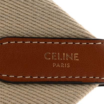 Celine Jacquard Wool Logo Short Strap Beige White 4 of 6