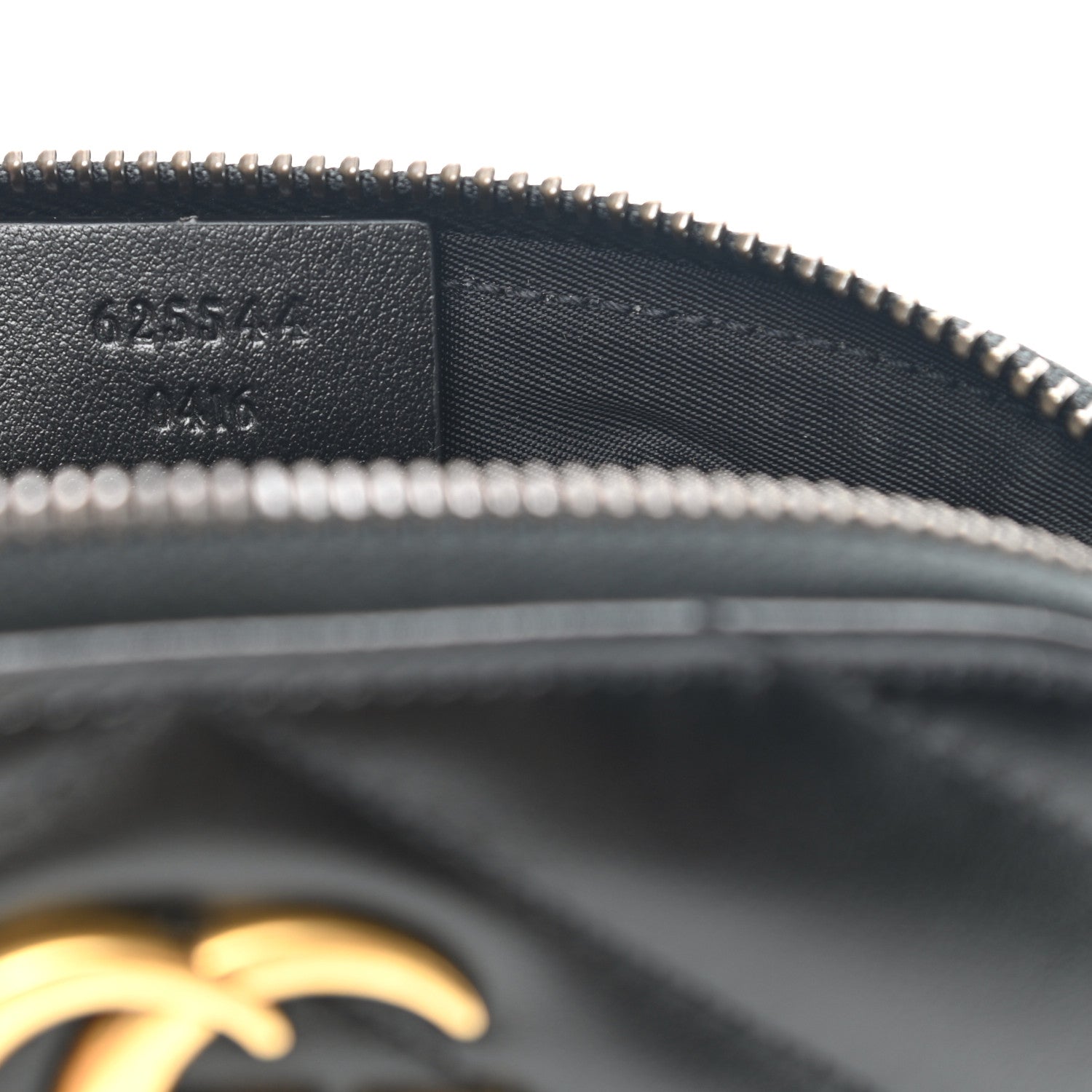 Gucci Calfskin Matelasse GG Marmont Pouch Cosmetic Case Black 7 of 8