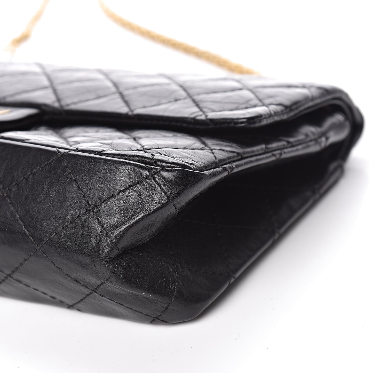 Aged Calfskin Quilted 2.55 Reissue 226 Flap Black