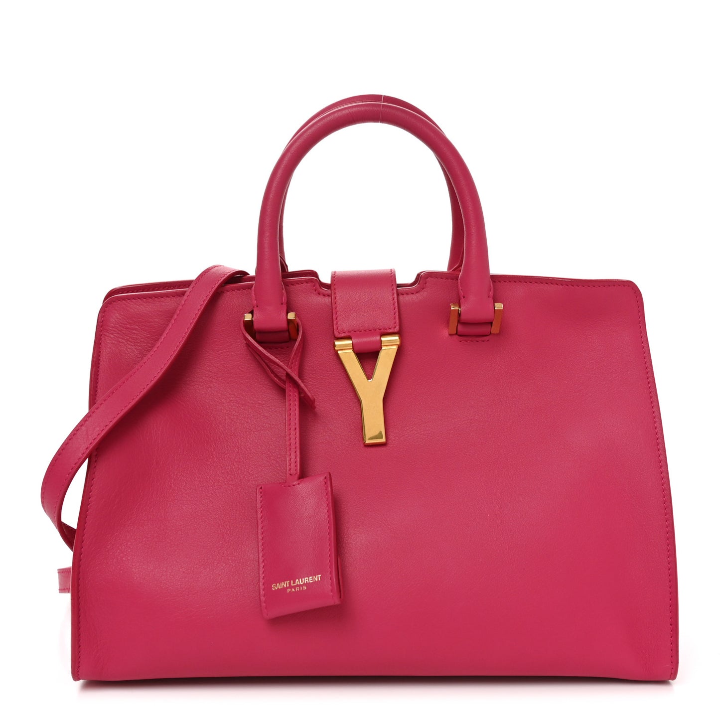 Calfskin Small Classic Y Cabas Fuchsia