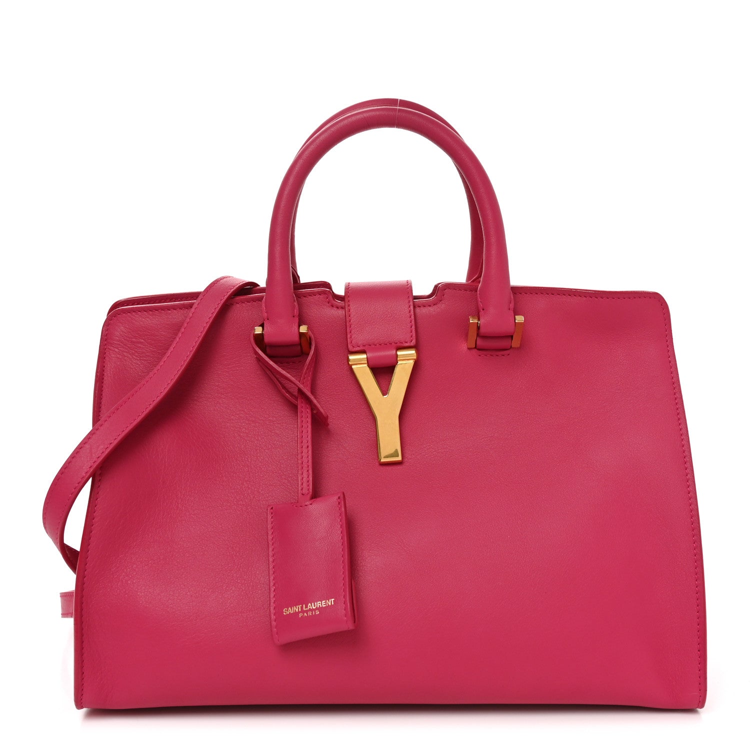 Saint Laurent Calfskin Small Classic Y Cabas Fuchsia 1 of 8