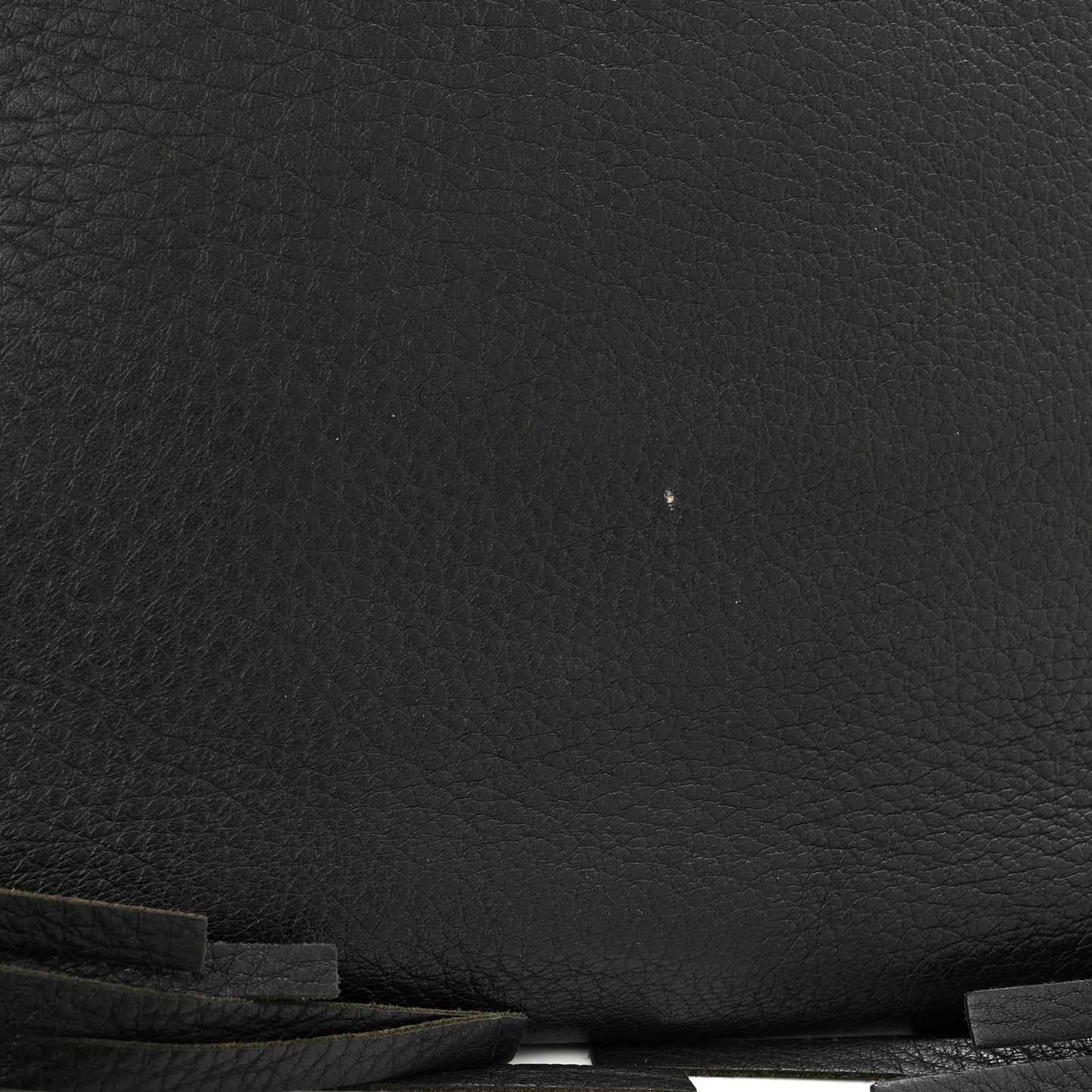 Cervo Deerskin Fringe Tote Black