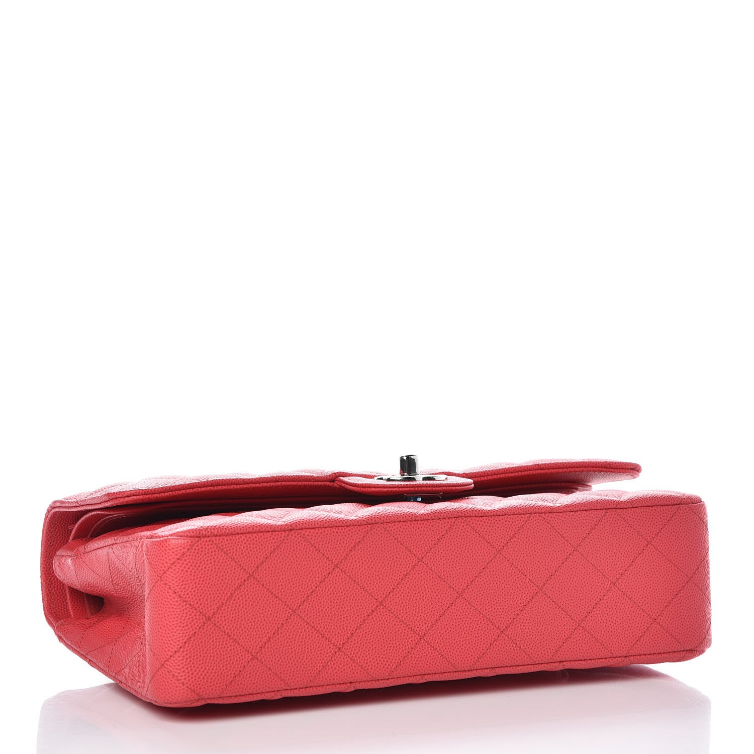 Chanel Caviar Quilted Medium Double Flap Light Red 4 of 8