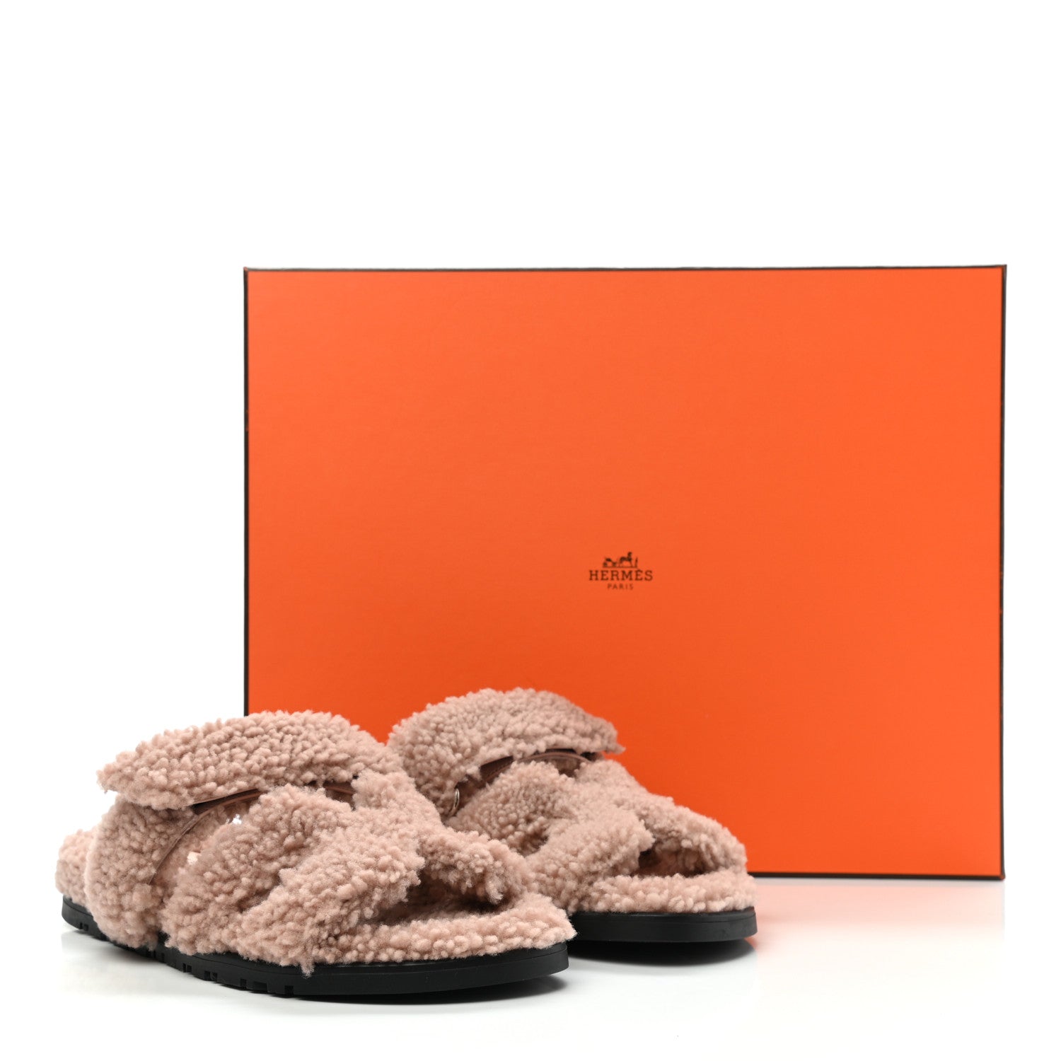 Hermes Woolskin Womens Chypre Sandals 36.5 Bois De Santal 8 of 8