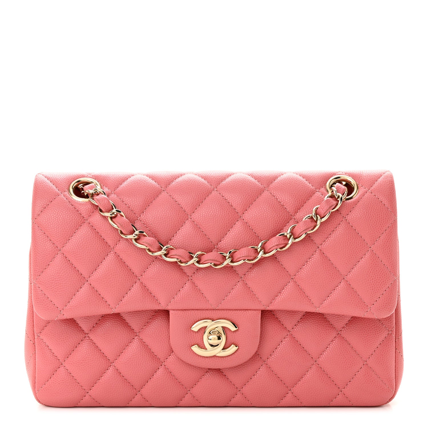 Chanel Caviar Quilted Small Double Flap Pink 1 of 13