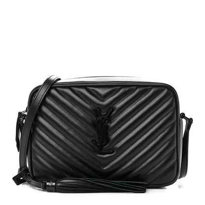 Saint Laurent Calfskin Matelasse Monogram Monochrome Lou Camera Bag Black 1 of 10