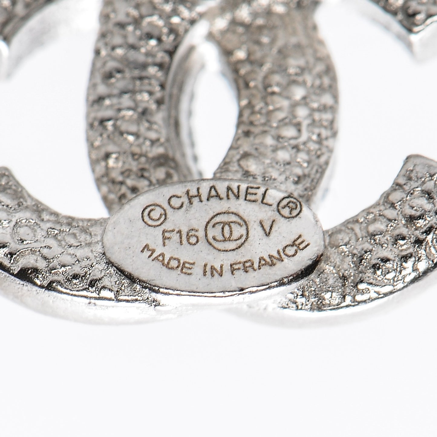 Crystal CC Earrings Silver