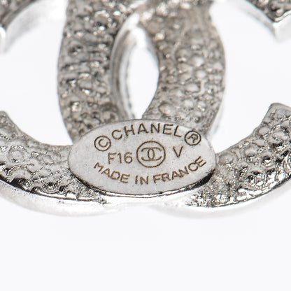 Chanel Crystal CC Earrings Silver 4 of 4