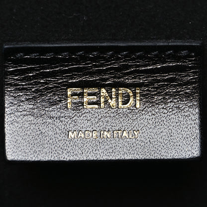 Fendi Vitello Fluffy Logo Vertical Box Rosa Quarzo Black 7 of 15