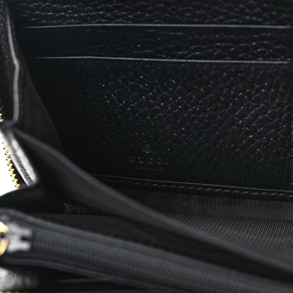 Gucci Dollar Calfskin GG Supreme Monogram GG Marmont Zip Around Wallet Black Beige Ebony 6 of 7