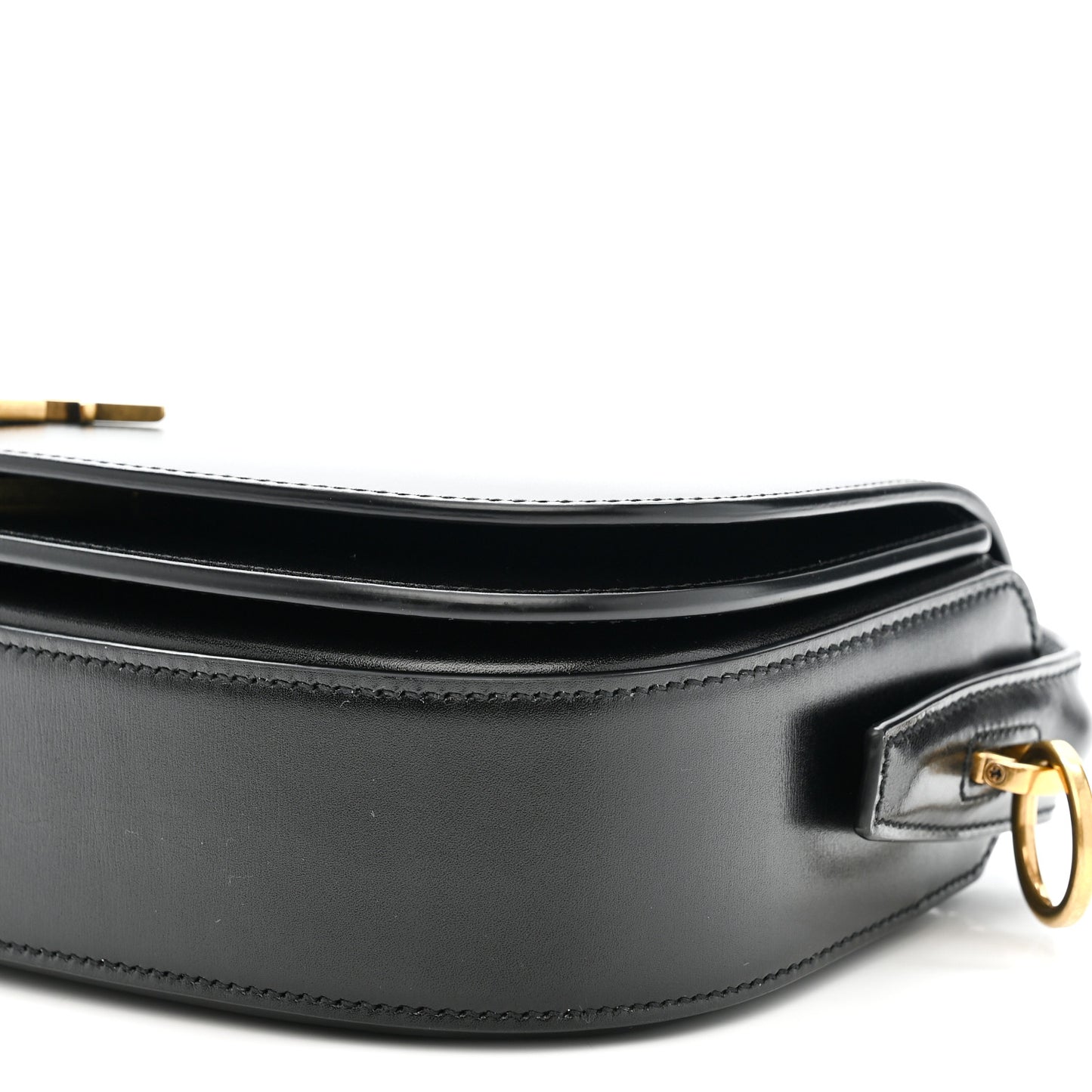 Box Calfskin Voltaire Top Handle Crossbody Bag Black