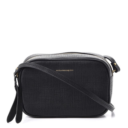 Alexander McQueen Textured Calfskin Camera Cossbody Bag Black 1 of 8