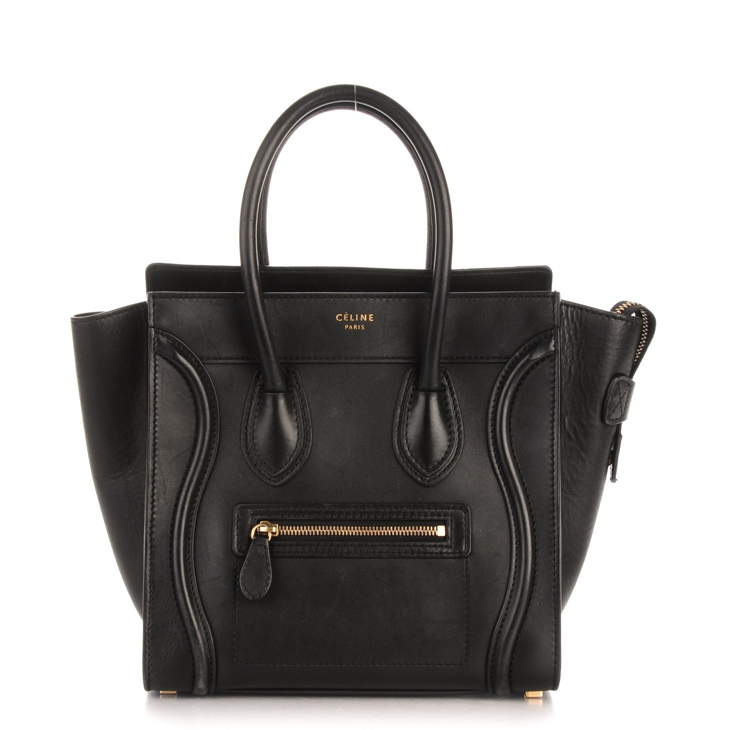 Celine Smooth Calfskin Micro Luggage Black 1 of 10
