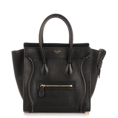 Celine Smooth Calfskin Micro Luggage Black 1 of 10