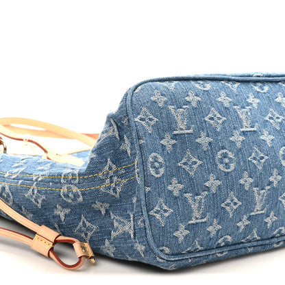 Louis Vuitton Monogram Denim Neo Neverfull MM Blue 8 of 9