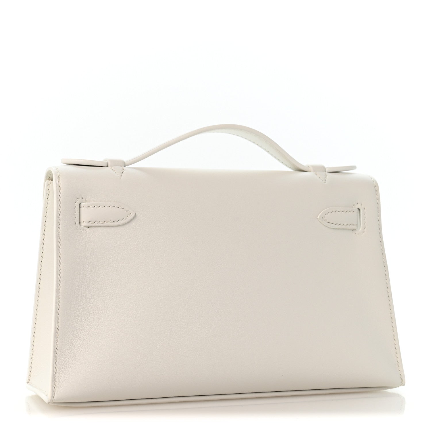 Hermes Swift Kelly Pochette Clutch New White 3 of 11