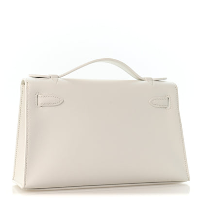 Hermes Swift Kelly Pochette Clutch New White 3 of 11